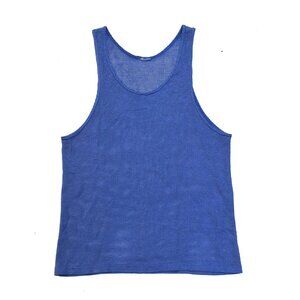 VINTAGE MESH TANK TOP (LARGE - BLUE)